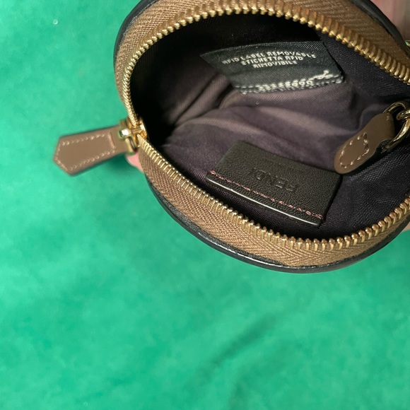 Authentic F is FENDI Coin Purse with key chain - Picture 6 of 9